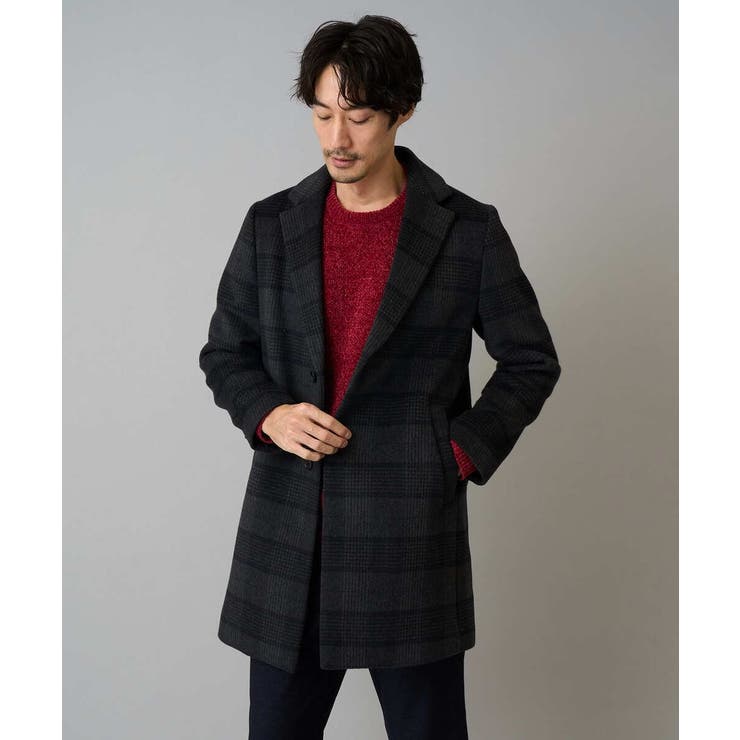 ウールライトビーバーチェックチェスターコート | a.v.v【MEN】 | 詳細画像11 