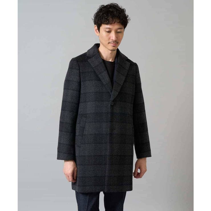 ウールライトビーバーチェックチェスターコート | a.v.v【MEN】 | 詳細画像14 