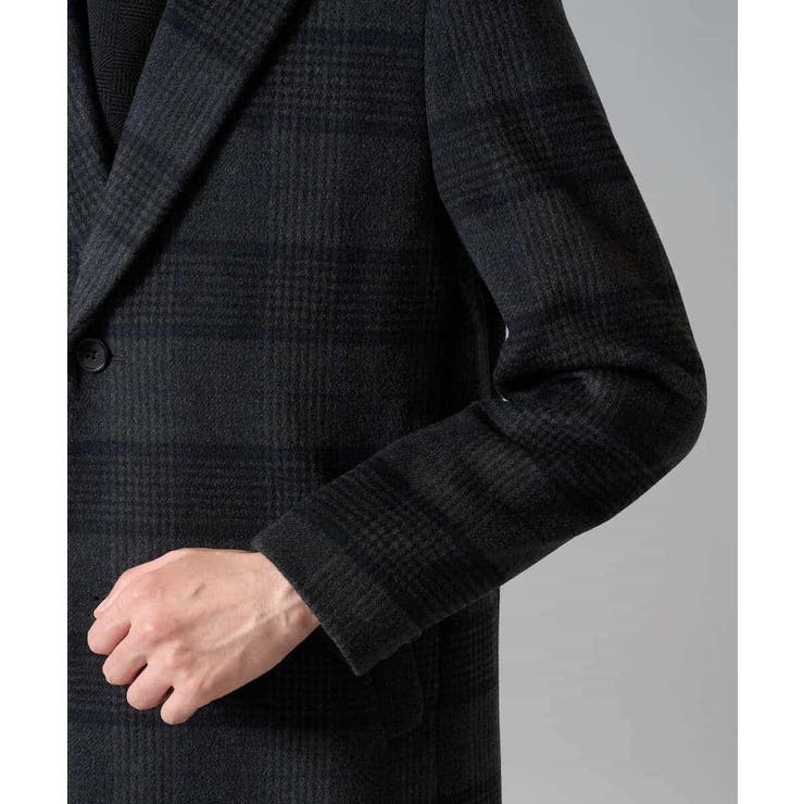 ウールライトビーバーチェックチェスターコート | a.v.v【MEN】 | 詳細画像19 