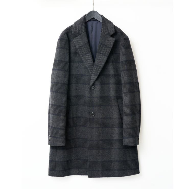 ウールライトビーバーチェックチェスターコート | a.v.v【MEN】 | 詳細画像2 