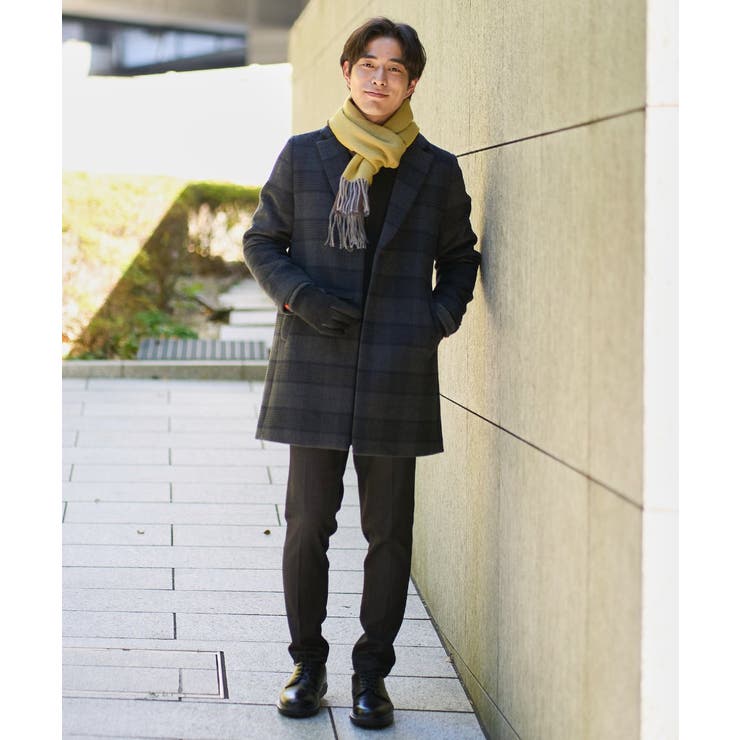 ウールライトビーバーチェックチェスターコート | a.v.v【MEN】 | 詳細画像25 