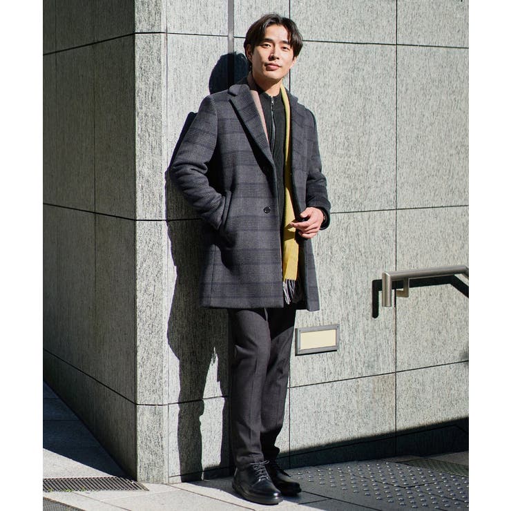 ウールライトビーバーチェックチェスターコート | a.v.v【MEN】 | 詳細画像29 