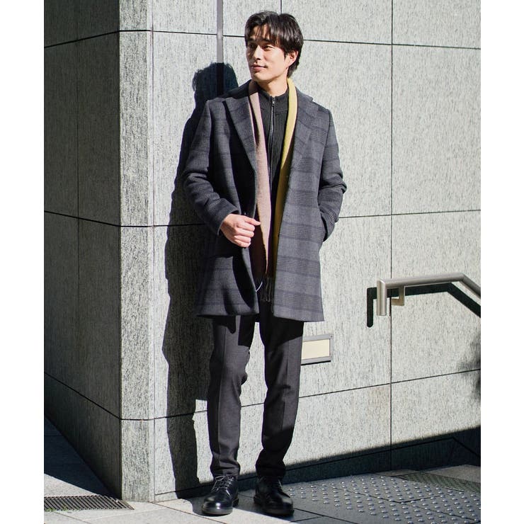 ウールライトビーバーチェックチェスターコート | a.v.v【MEN】 | 詳細画像30 