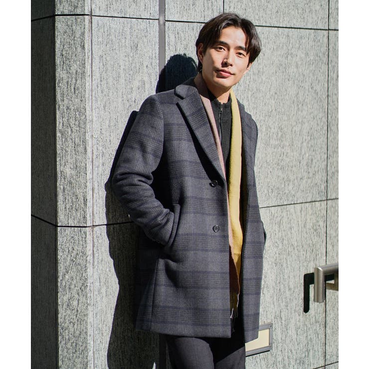 ウールライトビーバーチェックチェスターコート | a.v.v【MEN】 | 詳細画像31 