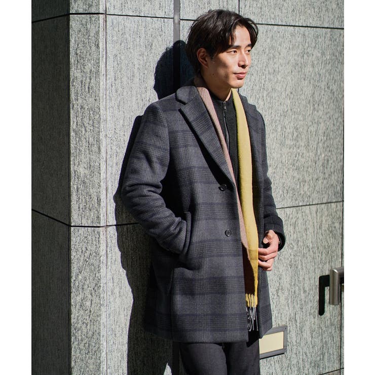 ウールライトビーバーチェックチェスターコート | a.v.v【MEN】 | 詳細画像32 