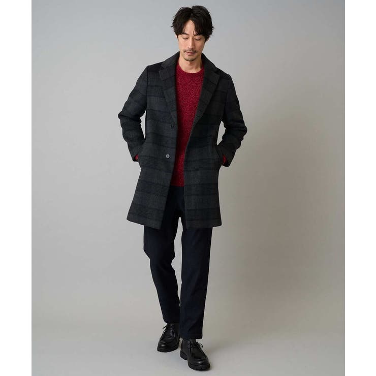 ウールライトビーバーチェックチェスターコート | a.v.v【MEN】 | 詳細画像5 