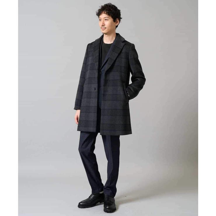 ウールライトビーバーチェックチェスターコート | a.v.v【MEN】 | 詳細画像8 