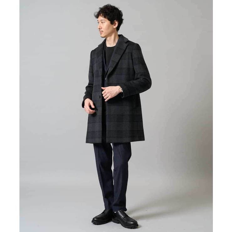 ウールライトビーバーチェックチェスターコート | a.v.v【MEN】 | 詳細画像9 