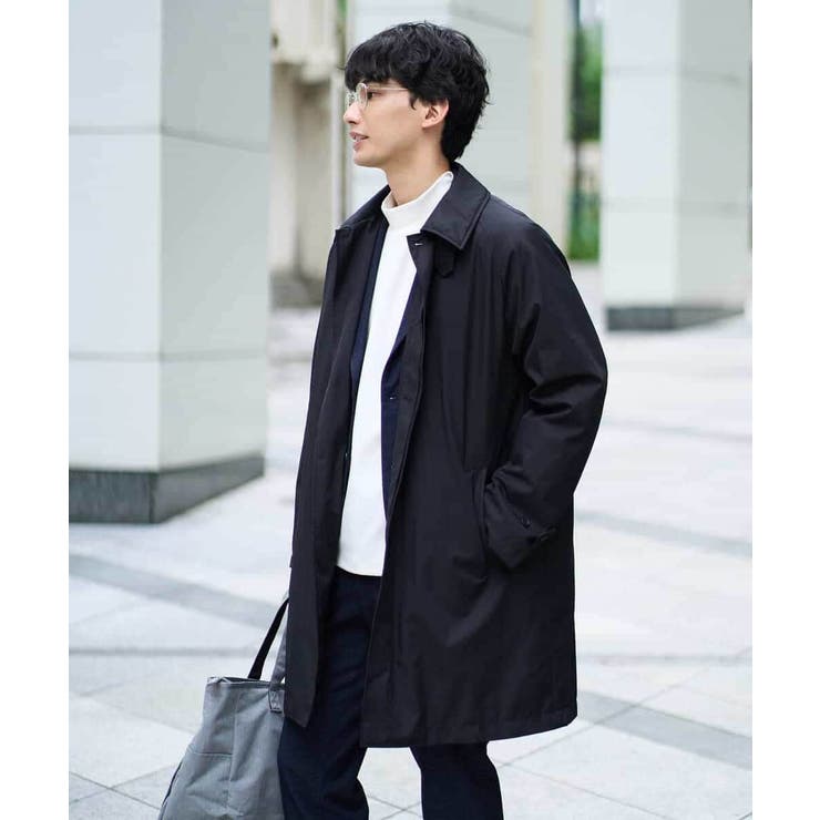 ブラック | 【830FPダウン/軽量/撥水/防風】ライトスカイダウンステンカラーコート | a.v.v【MEN】