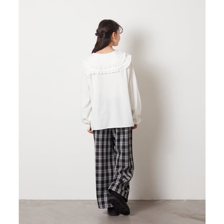 [130]ダブルフリルカラーブラウス | a.v.v【KIDS】 | 詳細画像10 