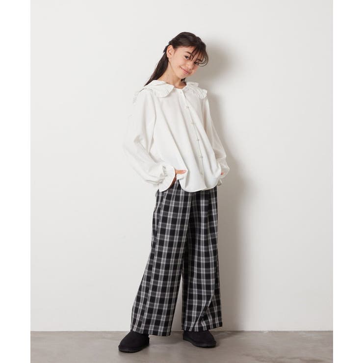 [130]ダブルフリルカラーブラウス | a.v.v【KIDS】 | 詳細画像6 