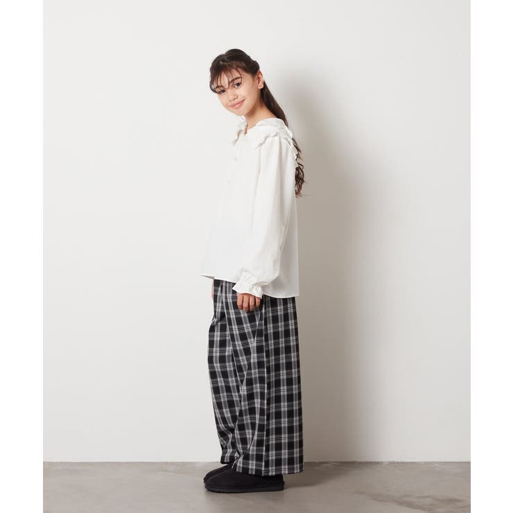 [130]ダブルフリルカラーブラウス | a.v.v【KIDS】 | 詳細画像9 