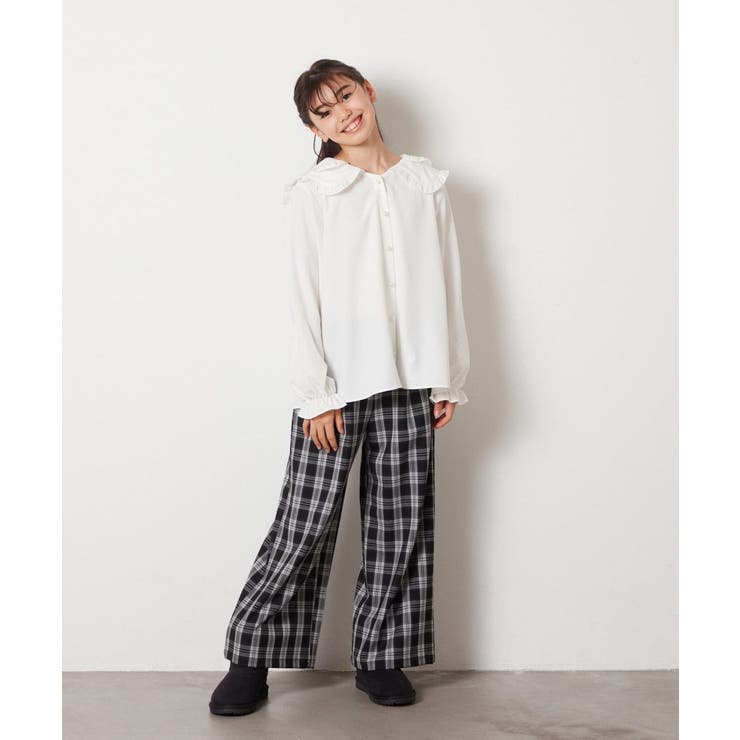 [140-150]ダブルフリルカラーブラウス | a.v.v【KIDS】 | 詳細画像8 