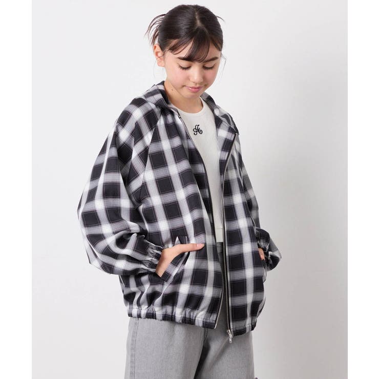 [130-160]フーディーチェックシャツブルゾン | a.v.v【KIDS】 | 詳細画像6 