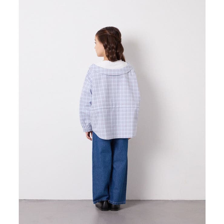 [130-160]スプリングチェックレイヤード風ブラウス | a.v.v【KIDS】 | 詳細画像11 