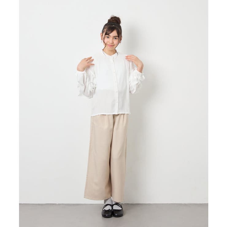 [130-160]袖フリルブラウス | a.v.v【KIDS】 | 詳細画像9 