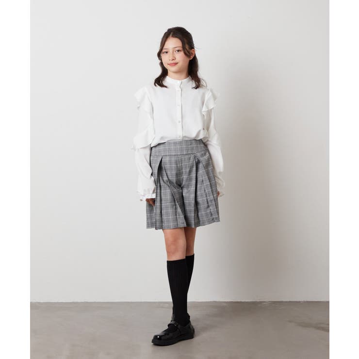 SHIPS（シップス）の「Primary NavyLabel:ミニチェックフリル