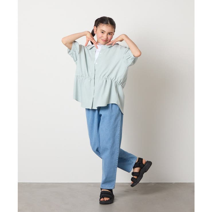 [140-150]麻調レイヤード風ブラウス | a.v.v【KIDS】 | 詳細画像12 