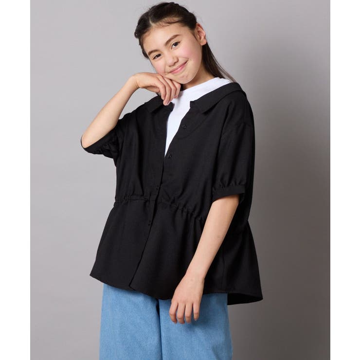 [140-150]麻調レイヤード風ブラウス | a.v.v【KIDS】 | 詳細画像13 