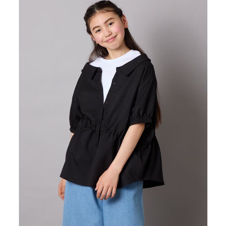 [140-150]麻調レイヤード風ブラウス | a.v.v【KIDS】 | 詳細画像16 