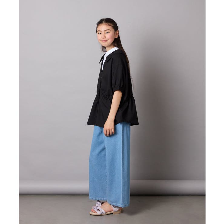 [140-150]麻調レイヤード風ブラウス | a.v.v【KIDS】 | 詳細画像20 