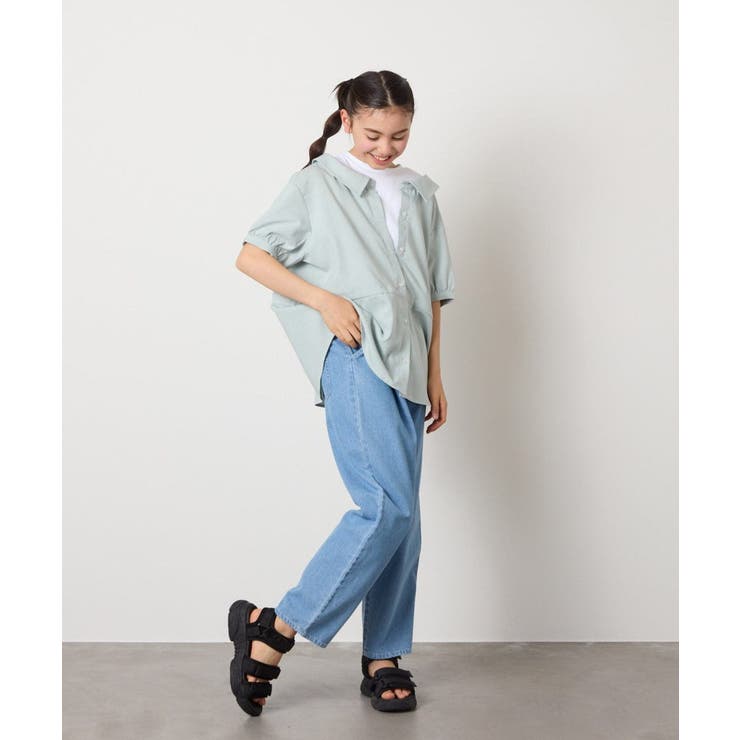 [140-150]麻調レイヤード風ブラウス | a.v.v【KIDS】 | 詳細画像8 