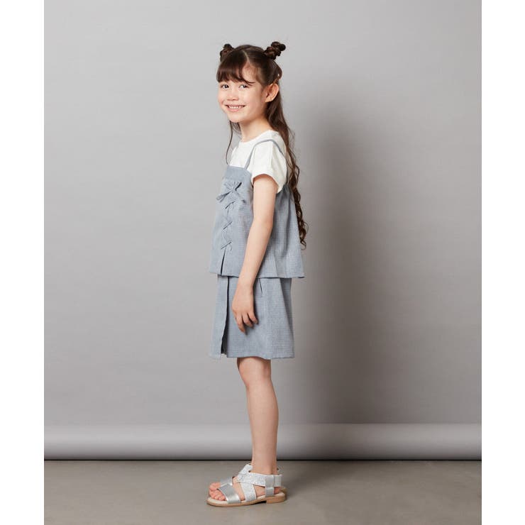 [140-150]【セットアップ対応】レースアップドッキングTシャツ | a.v.v【KIDS】 | 詳細画像10 