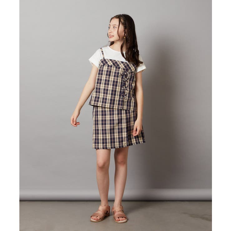 [140-150]【セットアップ対応】レースアップドッキングTシャツ | a.v.v【KIDS】 | 詳細画像16 