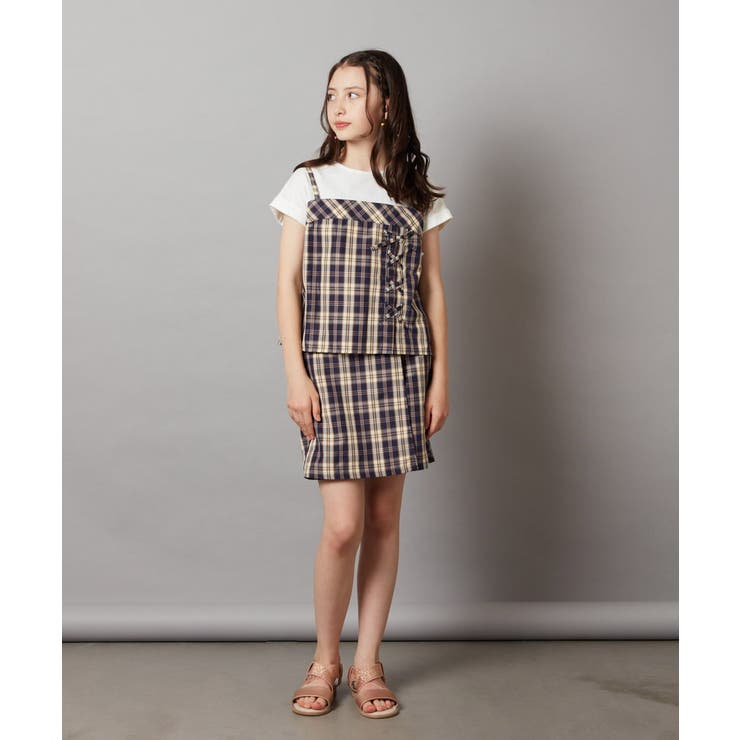 [140-150]【セットアップ対応】レースアップドッキングTシャツ | a.v.v【KIDS】 | 詳細画像17 