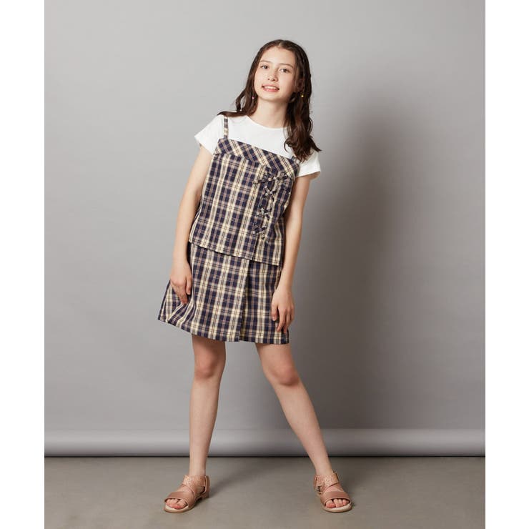 [140-150]【セットアップ対応】レースアップドッキングTシャツ | a.v.v【KIDS】 | 詳細画像18 