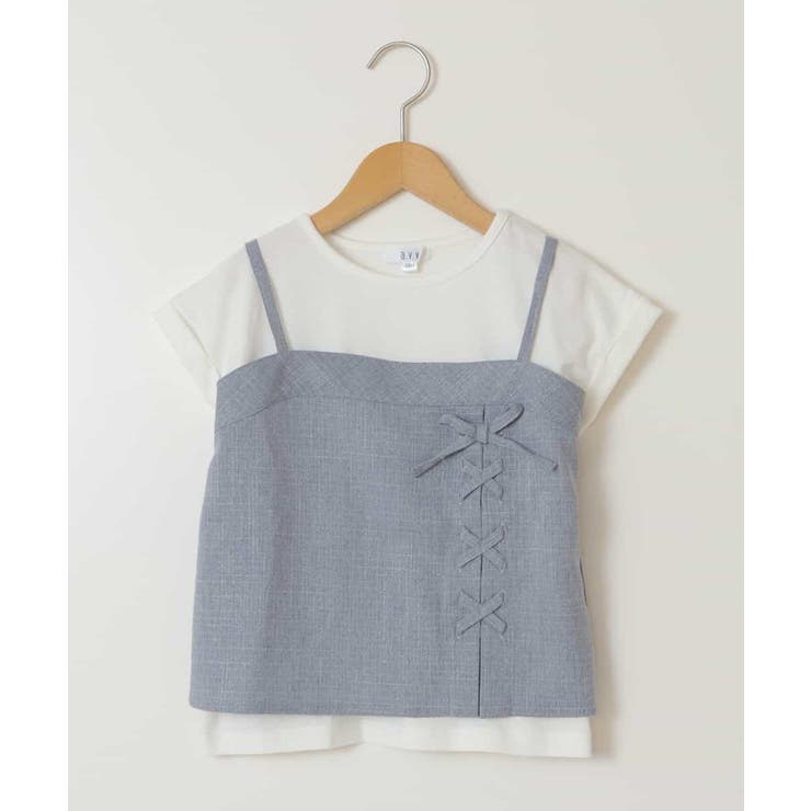 [140-150]【セットアップ対応】レースアップドッキングTシャツ | a.v.v【KIDS】 | 詳細画像21 