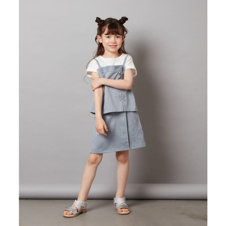 [160]【セットアップ対応】レースアップドッキングTシャツ | a.v.v【KIDS】 | 詳細画像20 