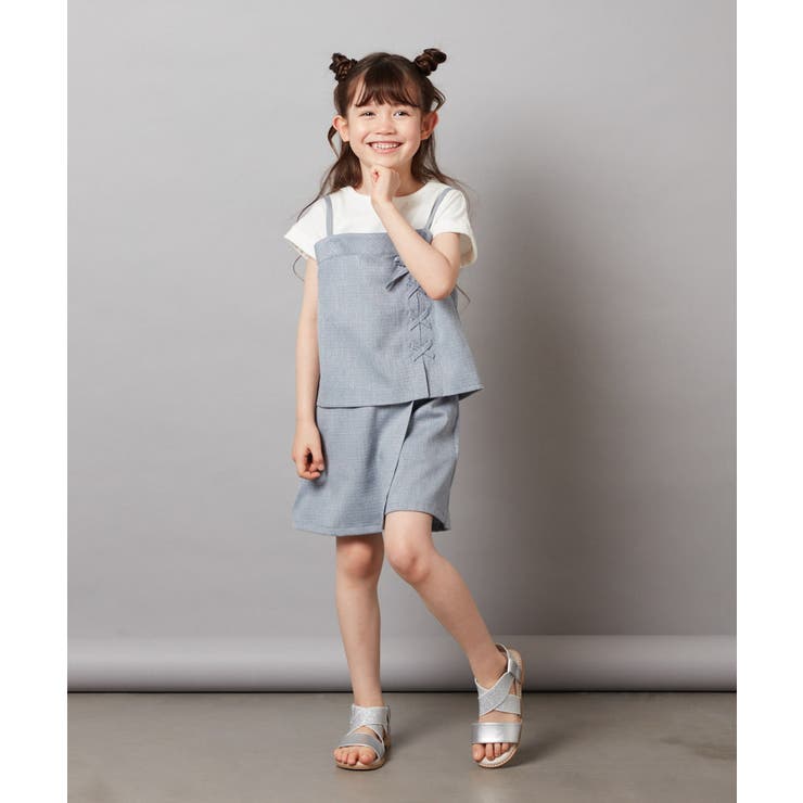 [160]【セットアップ対応】レースアップドッキングTシャツ | a.v.v【KIDS】 | 詳細画像21 