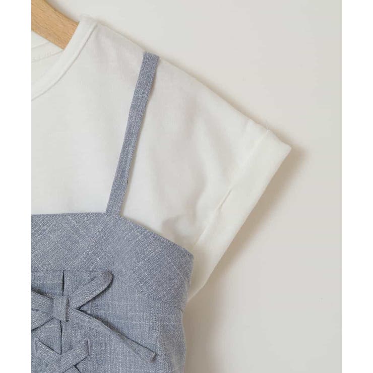 [160]【セットアップ対応】レースアップドッキングTシャツ | a.v.v【KIDS】 | 詳細画像5 