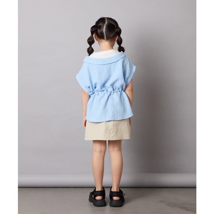 【接触冷感/ジメジメ対策】[120-160]ポコポコレイヤード風ブラウス | a.v.v【KIDS】 | 詳細画像13 