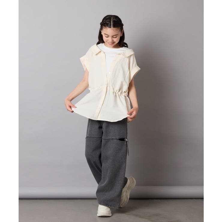 【接触冷感/ジメジメ対策】[120-160]ポコポコレイヤード風ブラウス | a.v.v【KIDS】 | 詳細画像25 