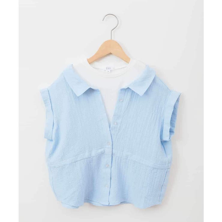 【接触冷感/ジメジメ対策】[120-160]ポコポコレイヤード風ブラウス | a.v.v【KIDS】 | 詳細画像26 