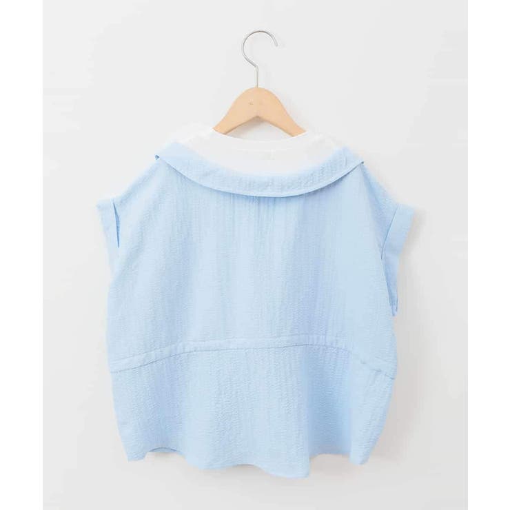 【接触冷感/ジメジメ対策】[120-160]ポコポコレイヤード風ブラウス | a.v.v【KIDS】 | 詳細画像27 