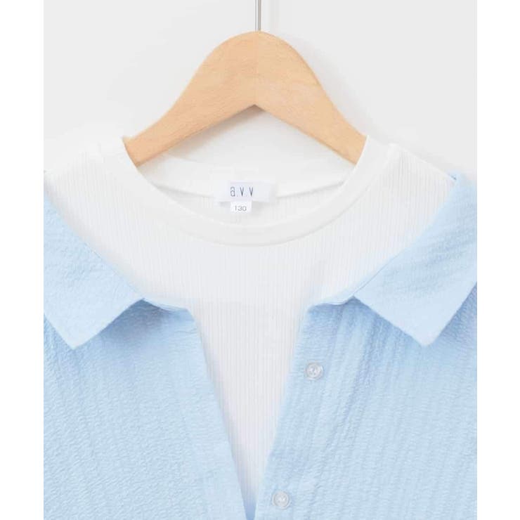 【接触冷感/ジメジメ対策】[120-160]ポコポコレイヤード風ブラウス | a.v.v【KIDS】 | 詳細画像28 