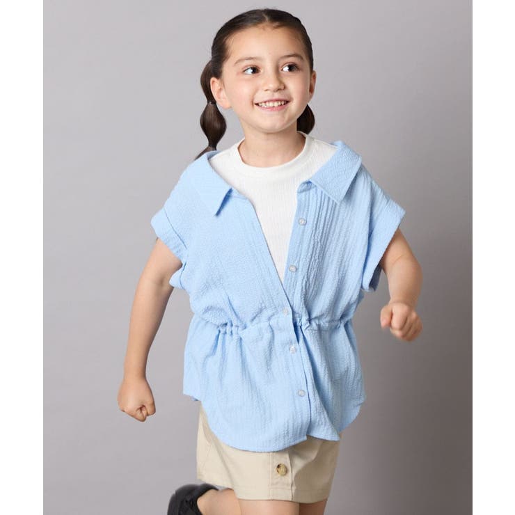 【接触冷感/ジメジメ対策】[120-160]ポコポコレイヤード風ブラウス | a.v.v【KIDS】 | 詳細画像4 