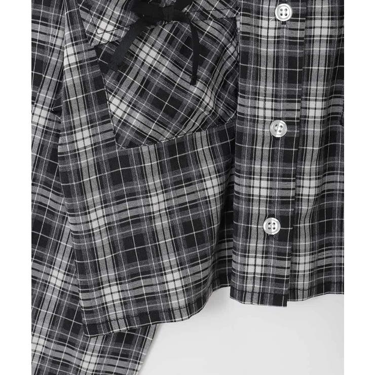 [130-160]クロップドチェックリボンシャツ | a.v.v【KIDS】 | 詳細画像22 