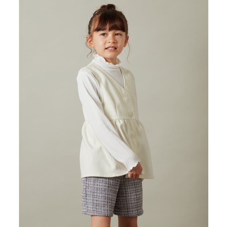 [140-150]【セットアップ対応】ペプラムギャザージレ | a.v.v【KIDS】 | 詳細画像2 