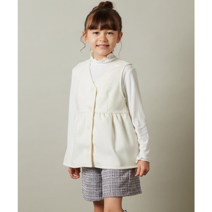 [140-150]【セットアップ対応】ペプラムギャザージレ | a.v.v【KIDS】 | 詳細画像4 