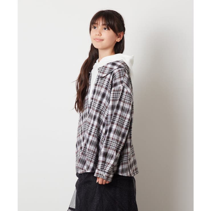 [140-150]【ふんわり重ね着】レイヤードシャツ | a.v.v【KIDS】 | 詳細画像21 
