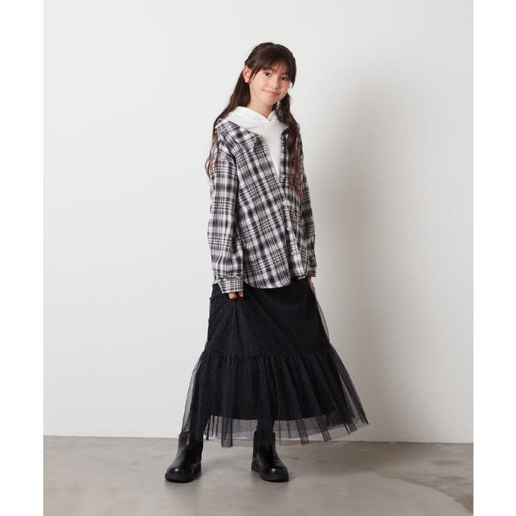 [140-150]【ふんわり重ね着】レイヤードシャツ | a.v.v【KIDS】 | 詳細画像23 