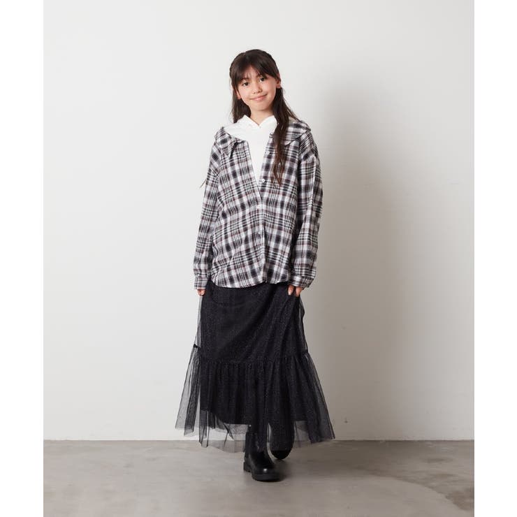 [140-150]【ふんわり重ね着】レイヤードシャツ | a.v.v【KIDS】 | 詳細画像24 