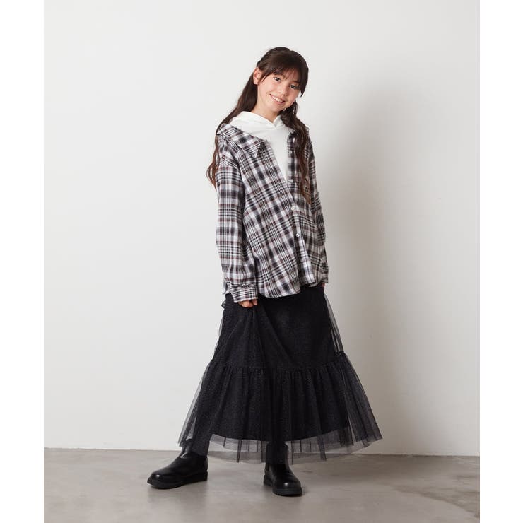 [140-150]【ふんわり重ね着】レイヤードシャツ | a.v.v【KIDS】 | 詳細画像25 