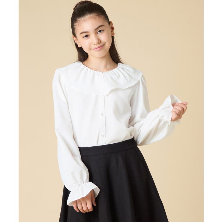 [130-160]フリルカラーブラウス | a.v.v【KIDS】 | 詳細画像2 