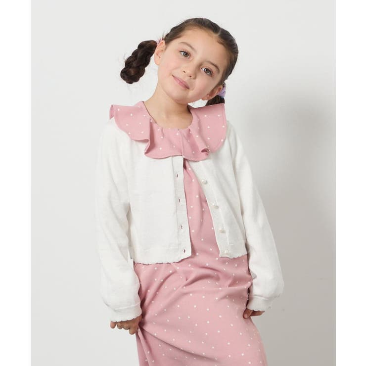 [110-130]パール調ボタンカーデ | a.v.v【KIDS】 | 詳細画像2 