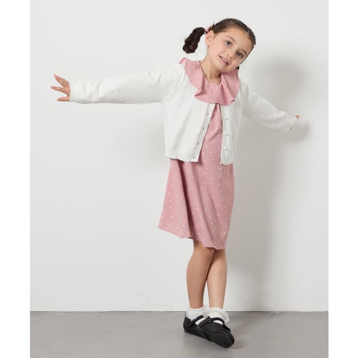 [110-130]パール調ボタンカーデ | a.v.v【KIDS】 | 詳細画像9 